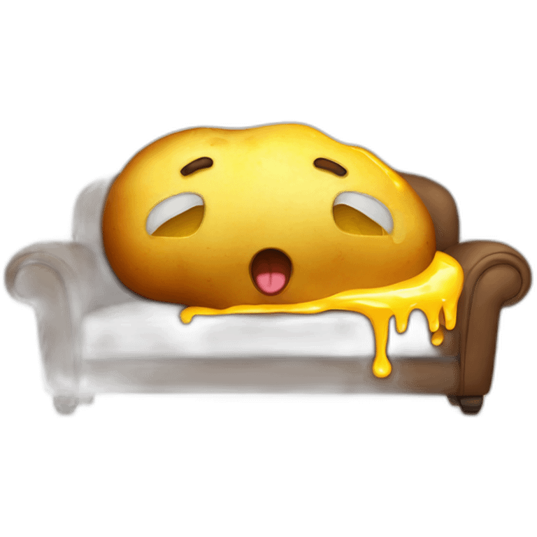 potato melting into a couch emoji