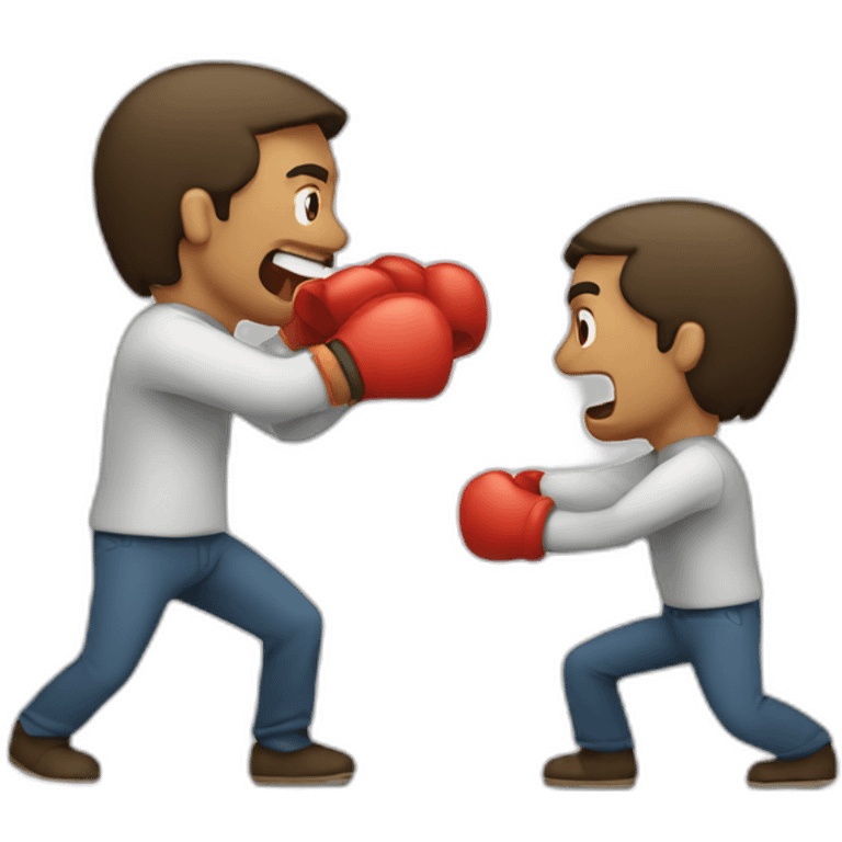 Two men fight emoji