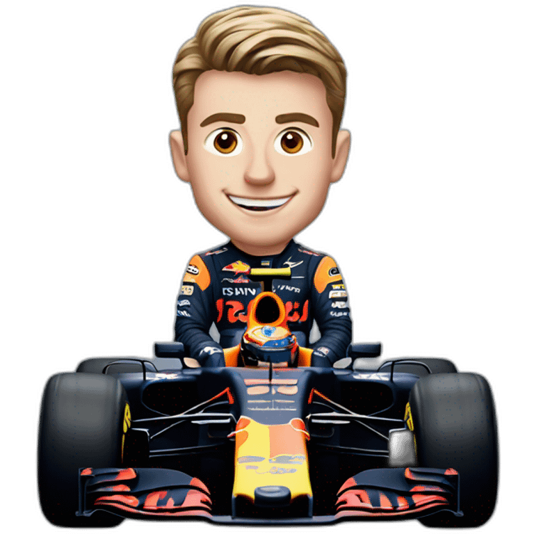 create max verstappen and f1 car emoji