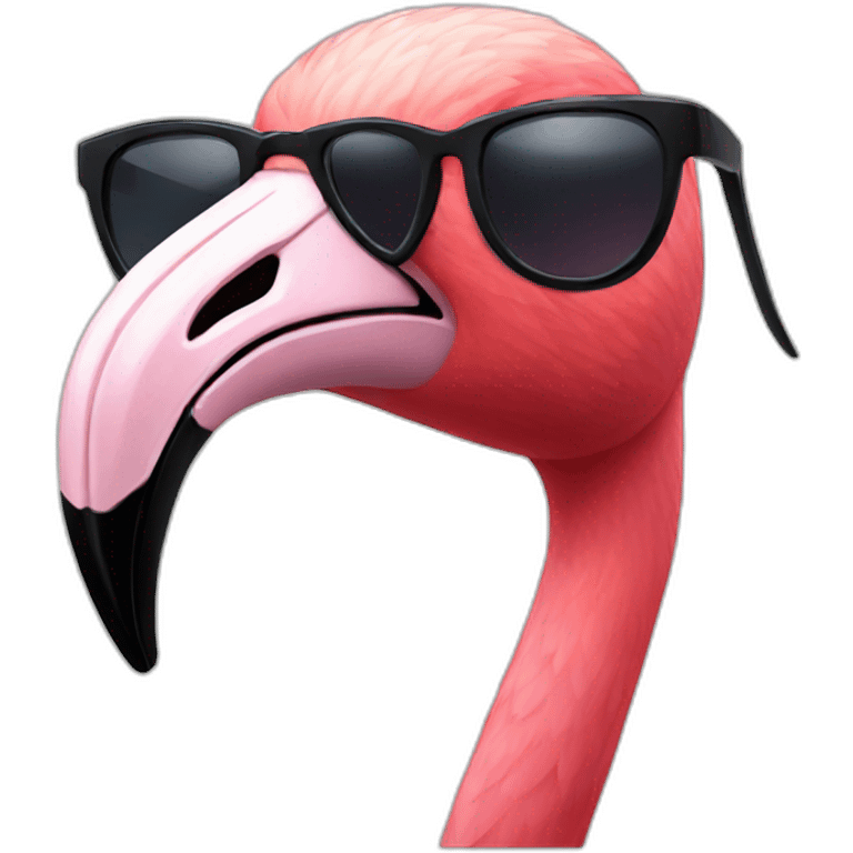 sunglasses flamingo emoji