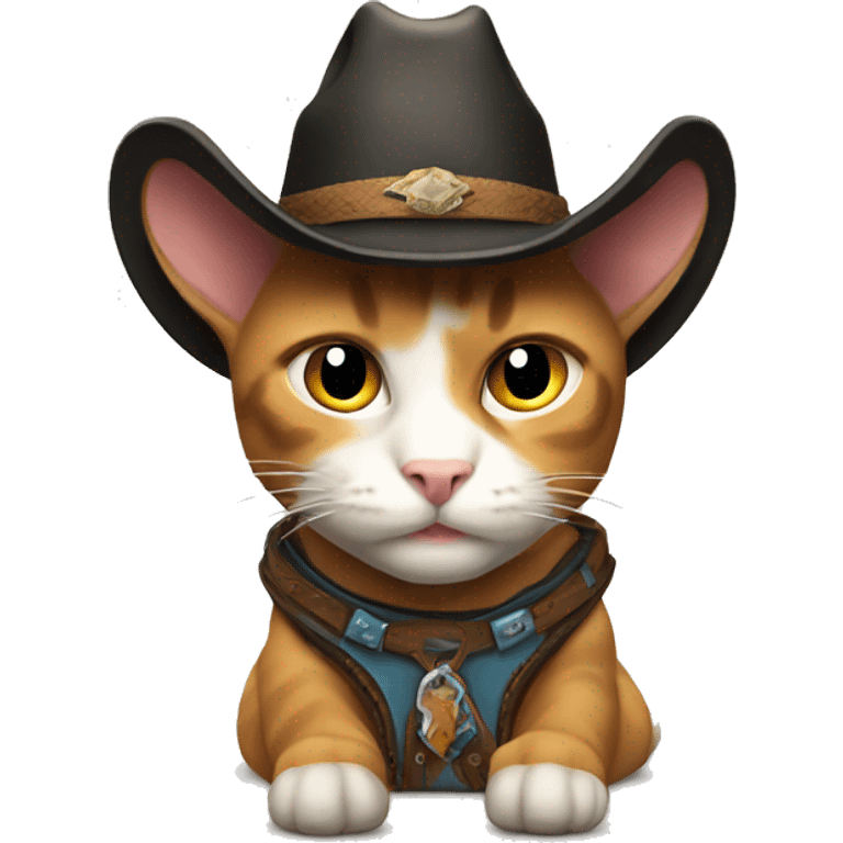 Cow boy rodeo cat  emoji