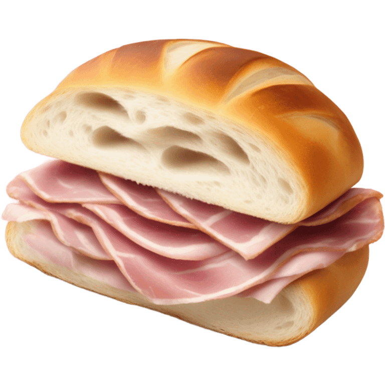 ciabatta with ham emoji