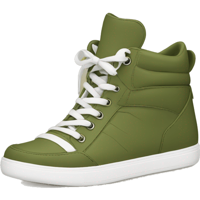 olive color sneakers emoji