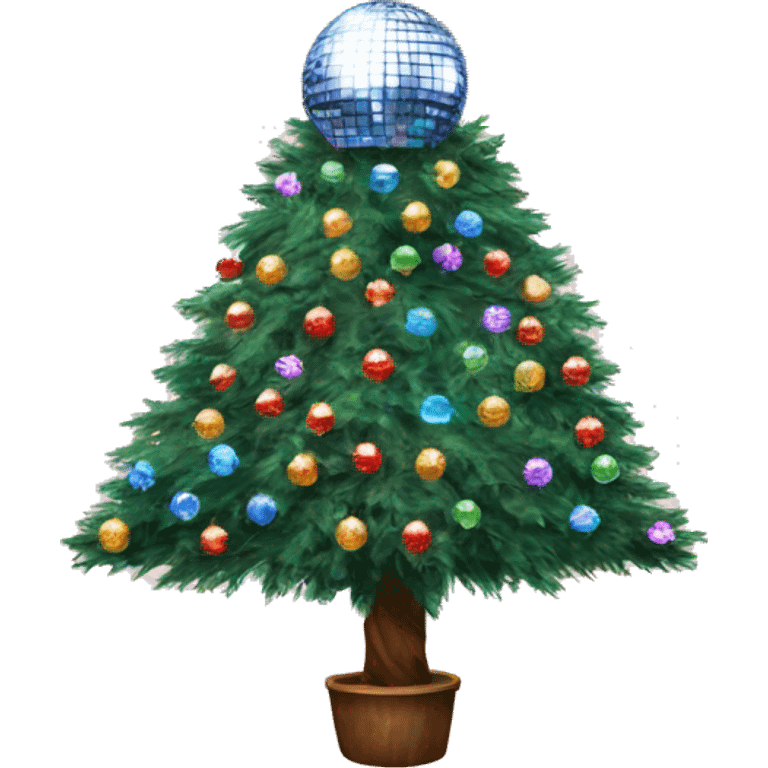 disco ball christmas tree  emoji