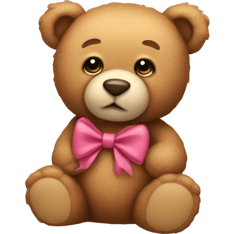 Teddy bear with bow emoji