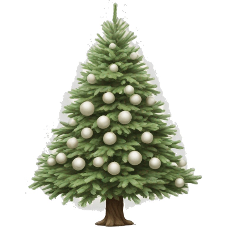 Realistic isolated off white fir christmas tree   emoji