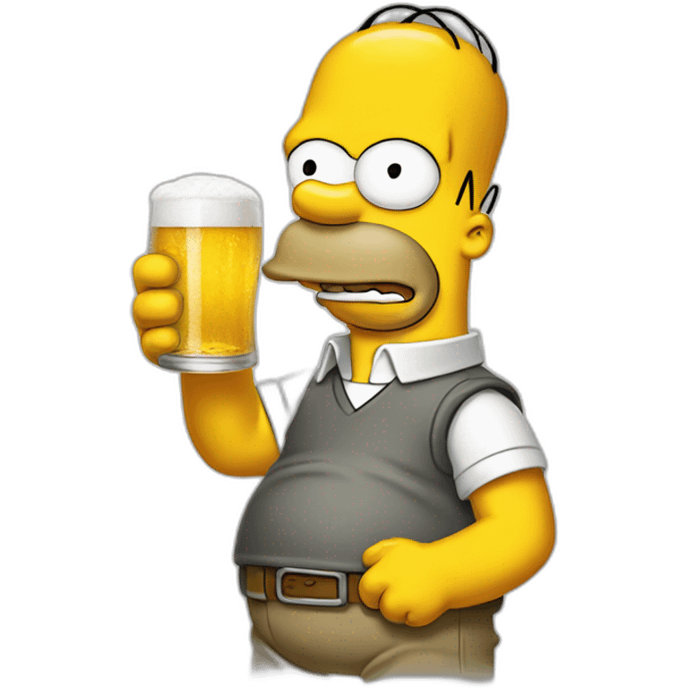 Homer simpson drink beer emoji