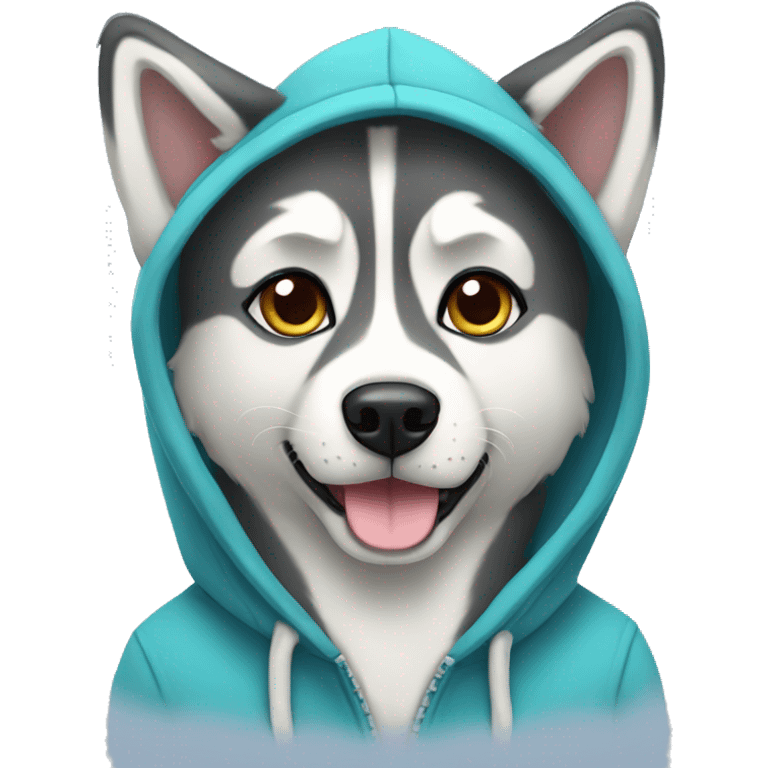 husky in a hoodie  emoji