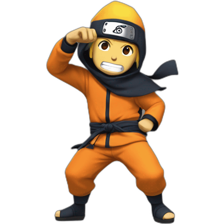 Naruto et d’asile qui font un dab emoji