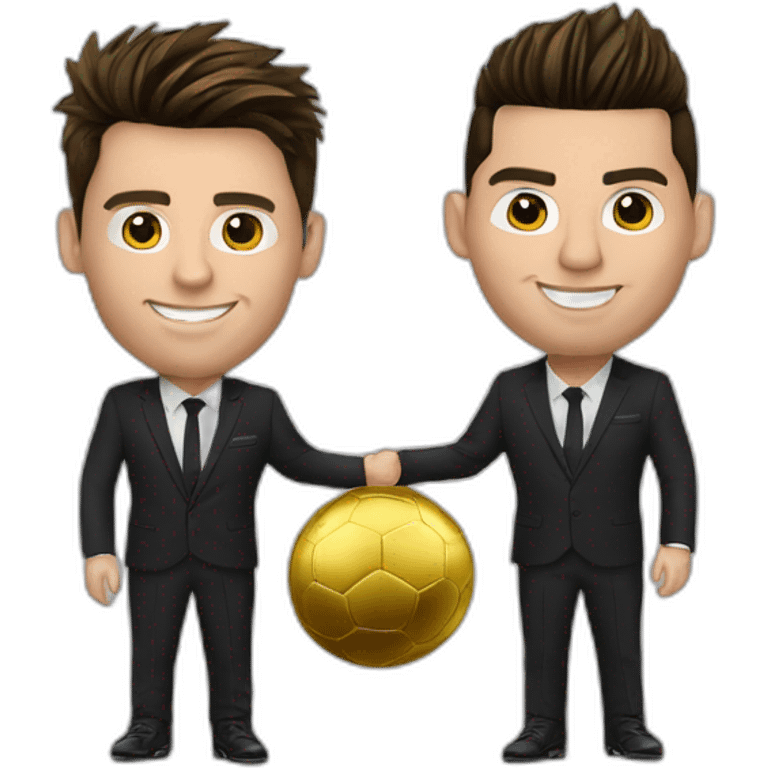 Messi et Ronaldo ballon d'or emoji