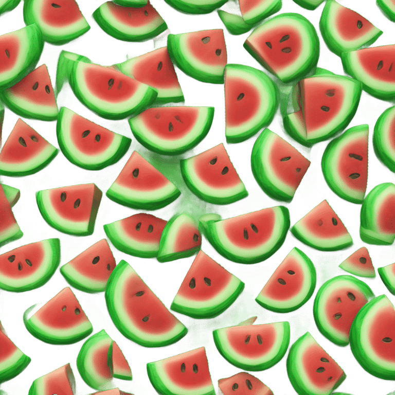 Round realistic watermelon emoji