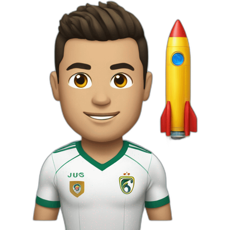 Cristiano Ronaldo as a rocket emoji