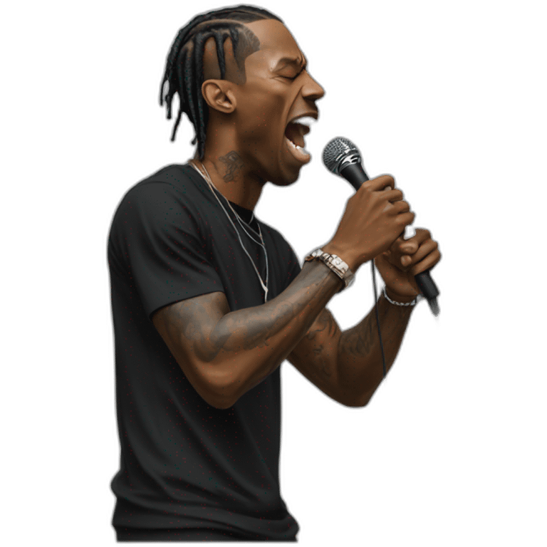 travis scott screaming in mic emoji