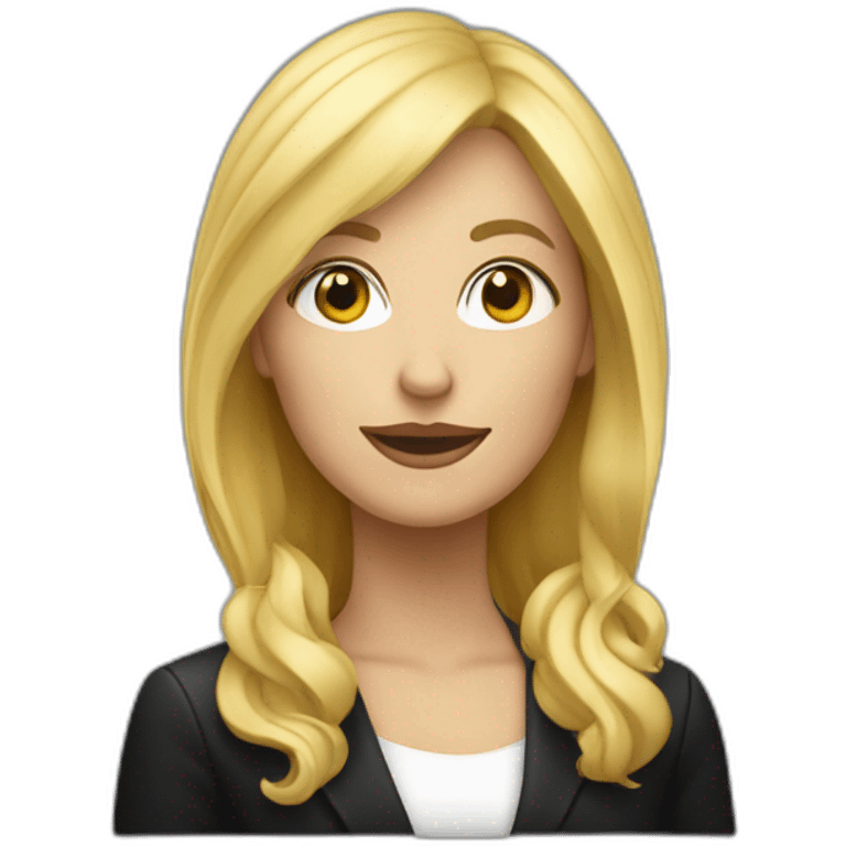 Un femme Blonde sur un canapé dans le noir emoji