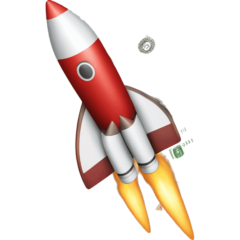 rocket ship propelled by cash money  emoji