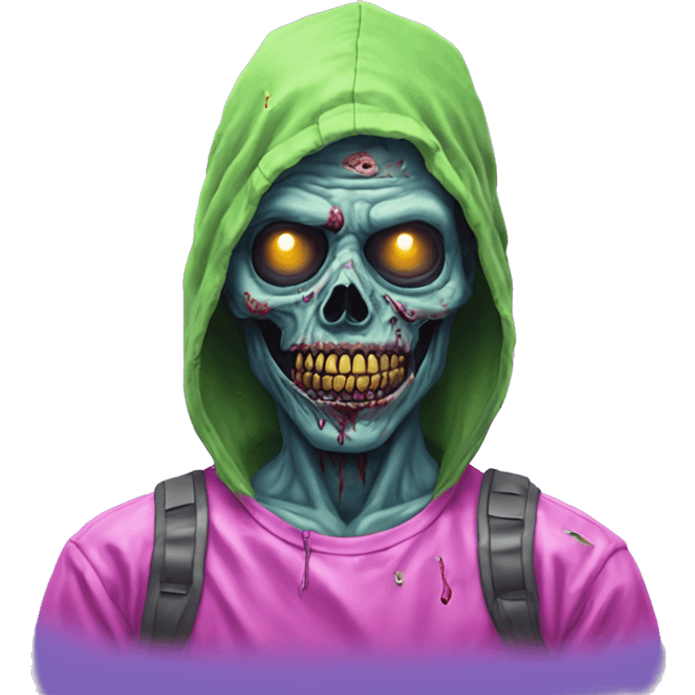 Vaporwave, zombie that’s a hacker emoji