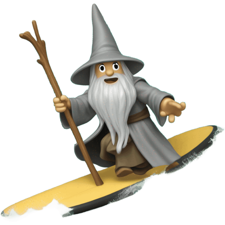 Gandalf surfing emoji