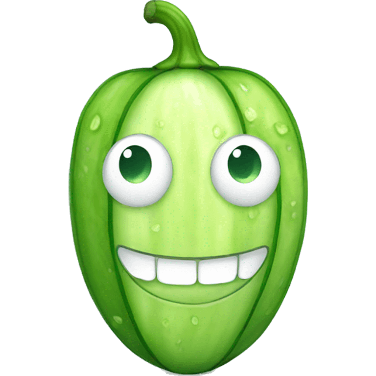 cucumber with smile emoji