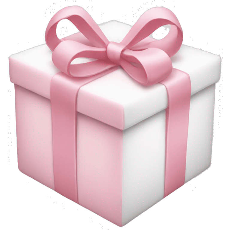 Light pink and white present emoji