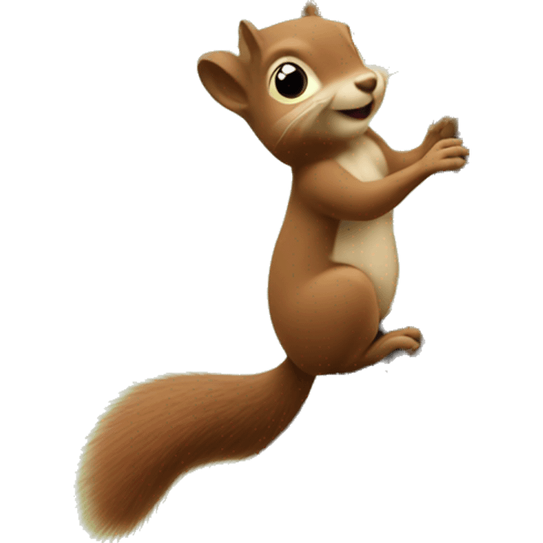 squirrel dropped peanut from tree emoji