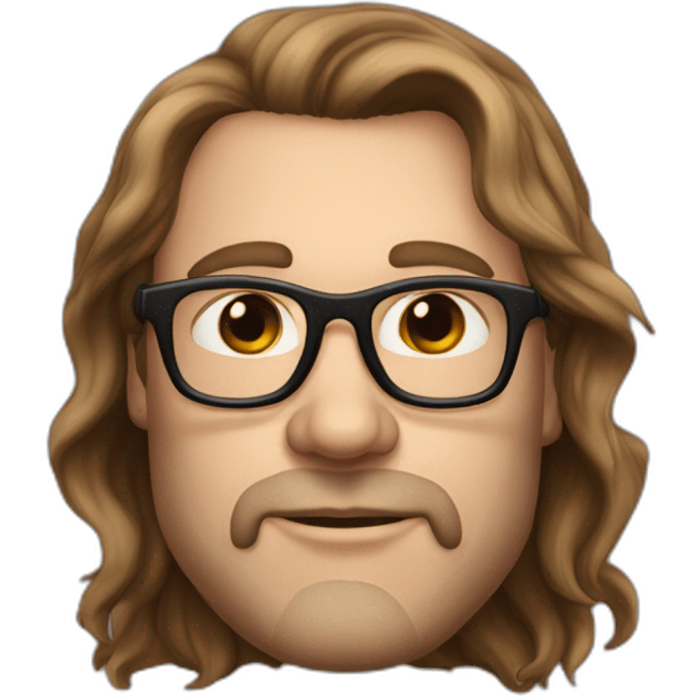 Sexy-Caucasian-Dad-goth-long-brown-hair-dark-brown-eyes-glasses-plus-size-upturned-nose emoji