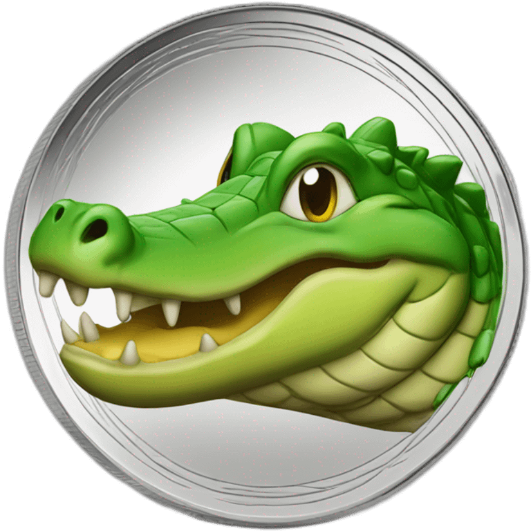 crocodile on coin  emoji