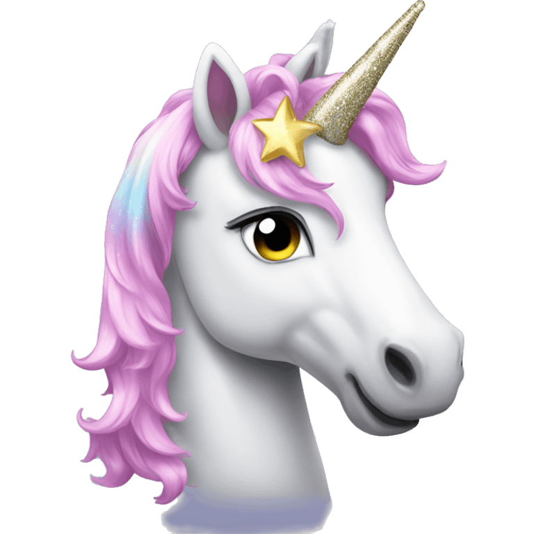 Sparkling unicorn emoji