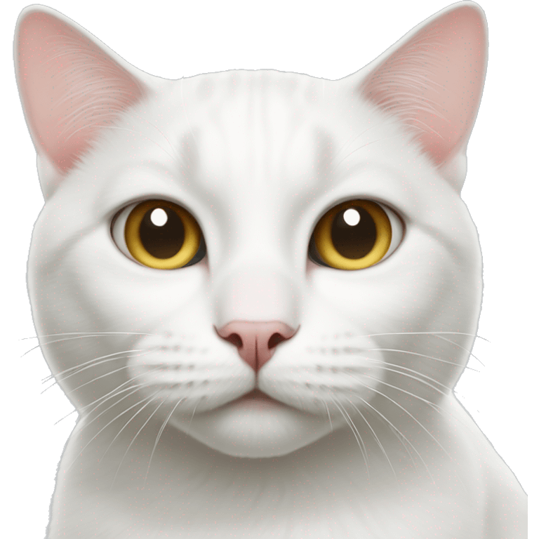 white cat with hetorochromia emoji