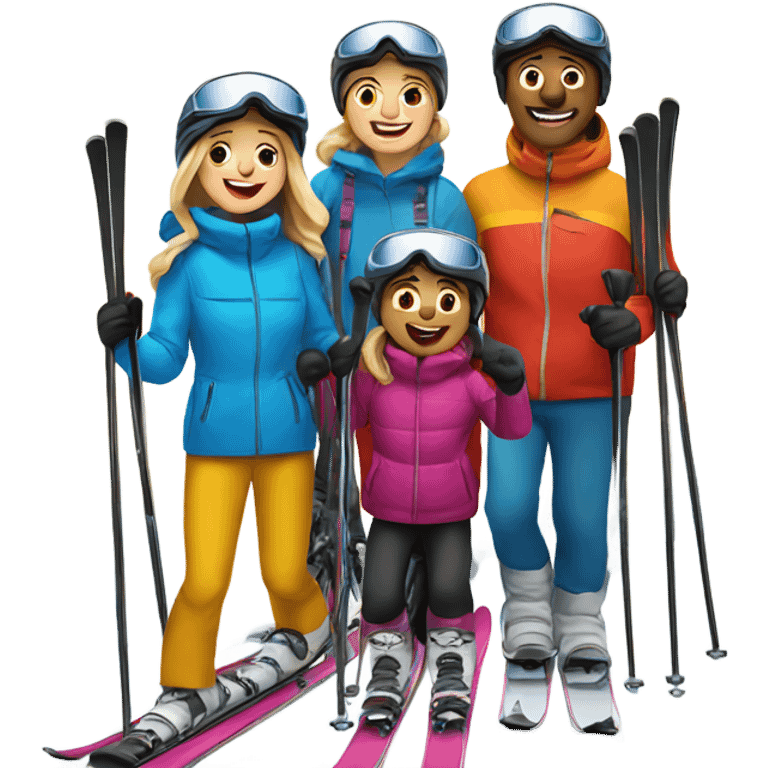 Family Skiing emoji