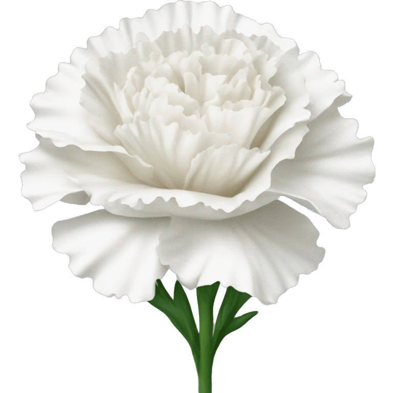 One white carnation flower  emoji