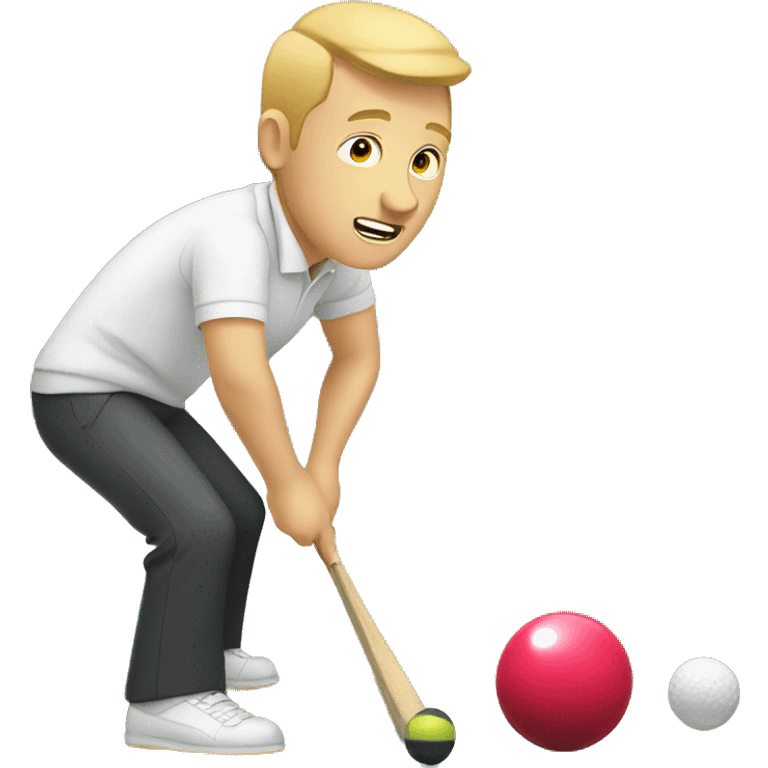 Man playing lawn bowls  emoji