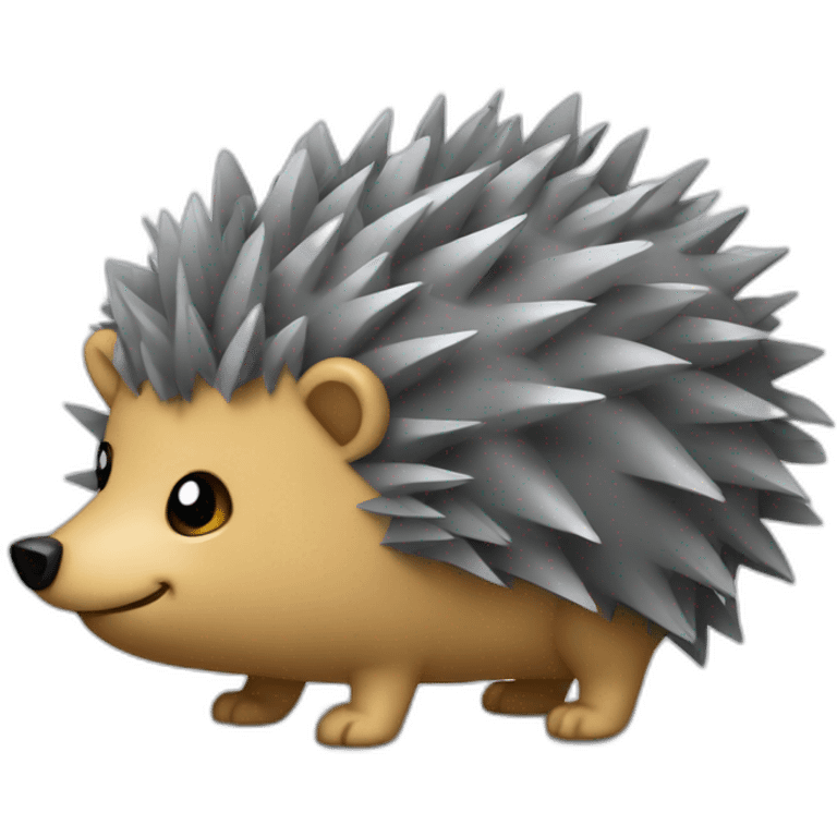 Edgehog with duct tape emoji