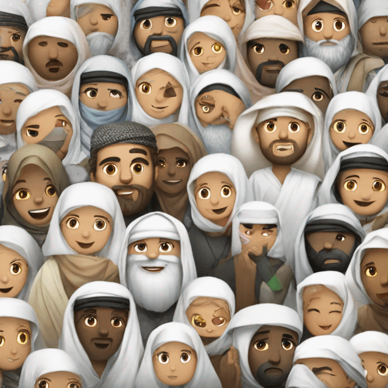 A city full of Muslim, Druze, and Christian Arabs joining together in peace emoji