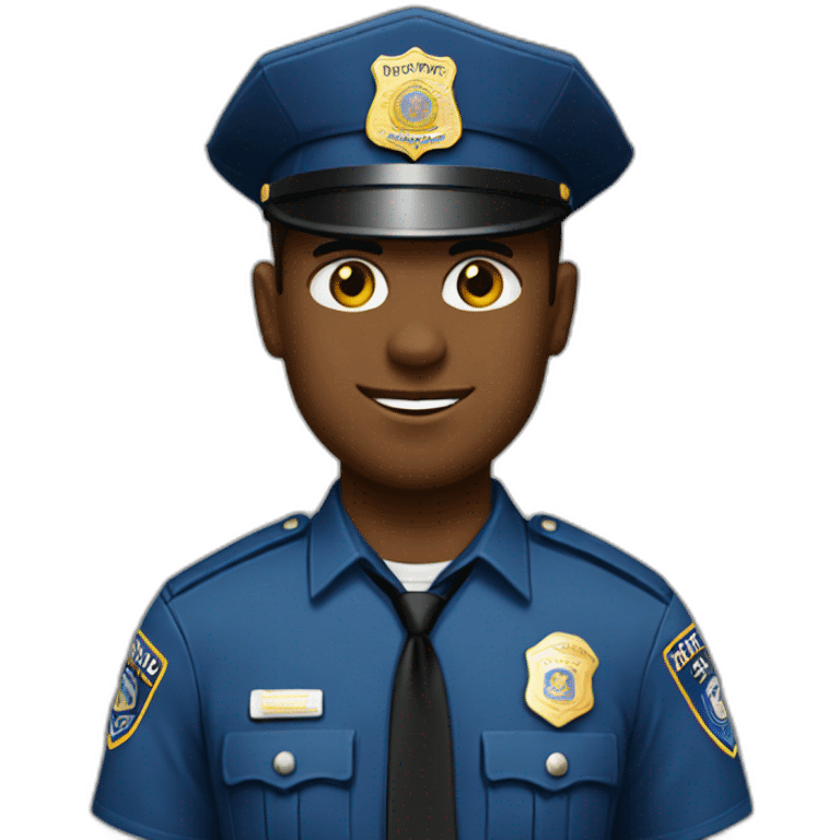 Los Angeles Police Officer white male emoji