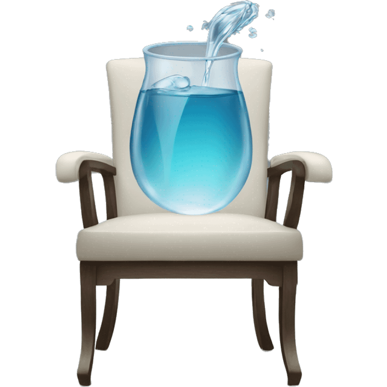 cup of water on a rich chair emoji