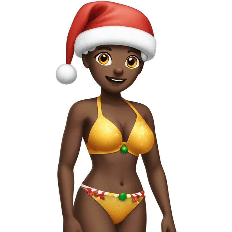 Santa in bikini emoji