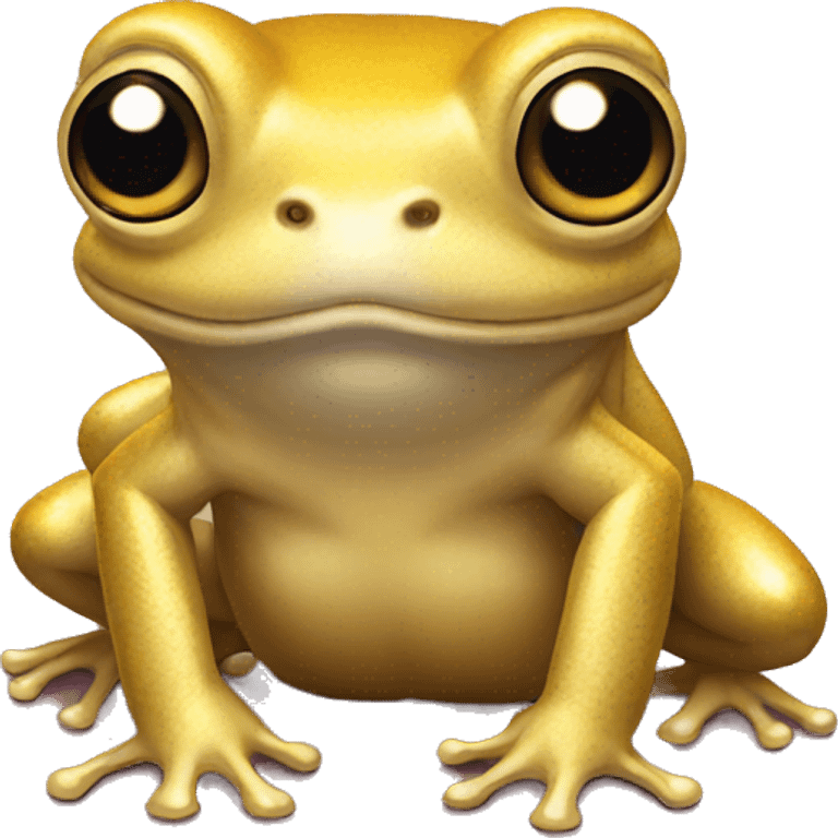 Golden frog with inshot emoji