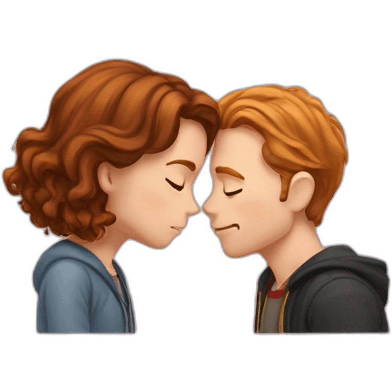 Hermione kissing Ron emoji