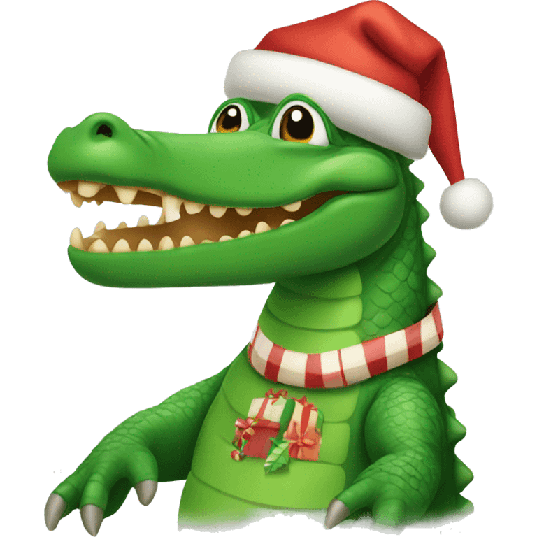 christmas alligator emoji