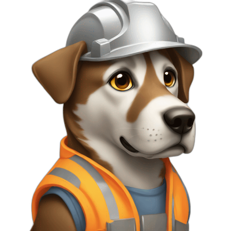 construction dog emoji