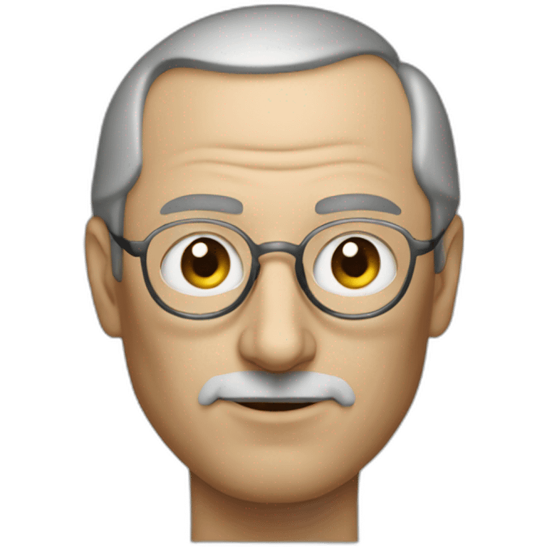 Steve Jobs with an Apple emoji