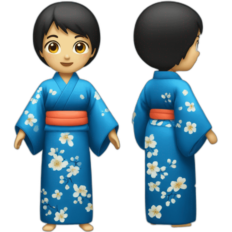 kimono bleu emoji