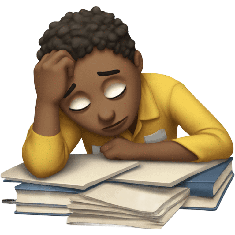 Tired student  emoji