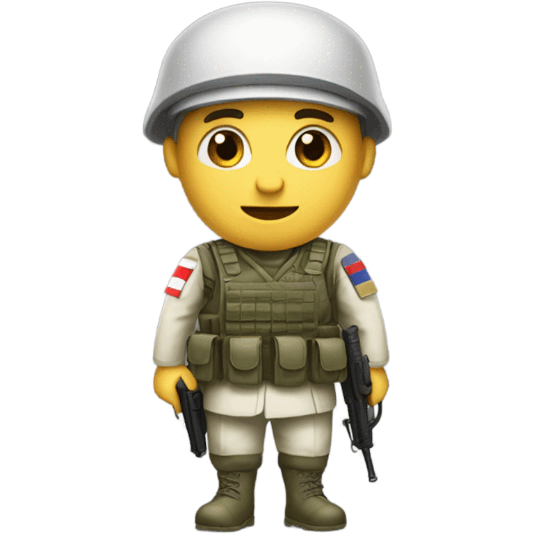 super realistic white soldier with russian flag emoji