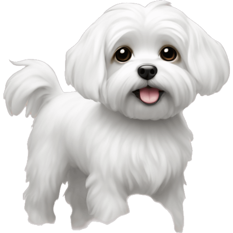 Maltese dog in heaven emoji