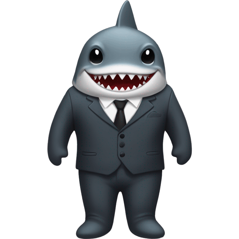 sharkw ith suit emoji