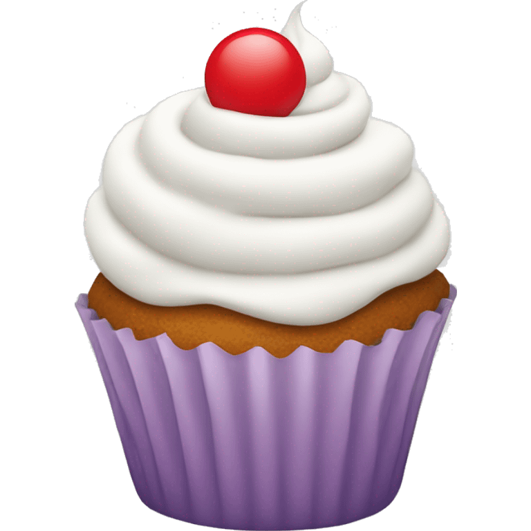 Cupcake with white frosting emoji