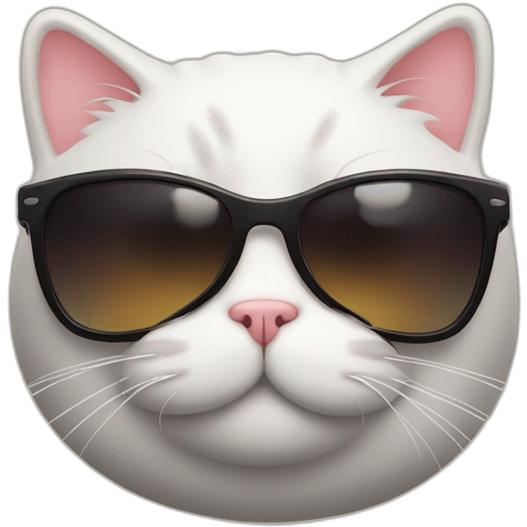 fat cat with sunglass emoji