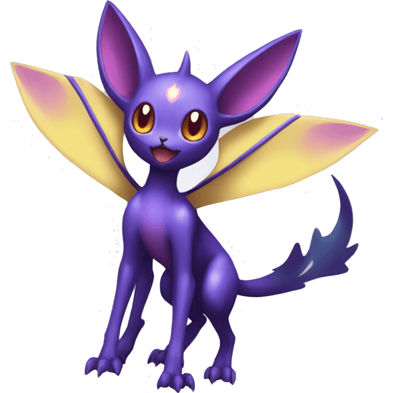 Shiny Dark Noibat-Espeon-fusion-hybrid full body emoji