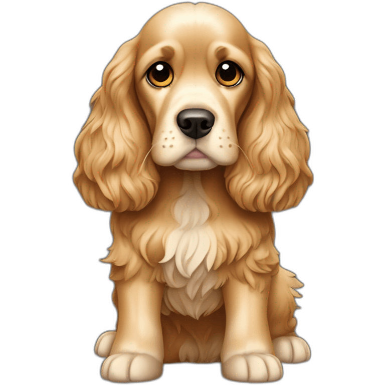 Dog-golden-english-cocker-spaniel-full-body-standing emoji